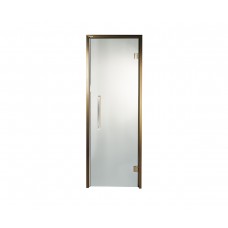 Дверь стеклянная — прозрачная, бронзовый профиль, 9х21 (880*2090)